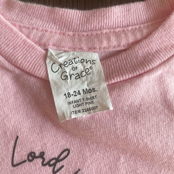 Charming Pink Kids T-Shirt with Sheep Graphic - Picture 3 of 3